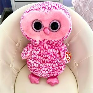 Ty Beanie Boos Jumbo Plush Owl Pinky